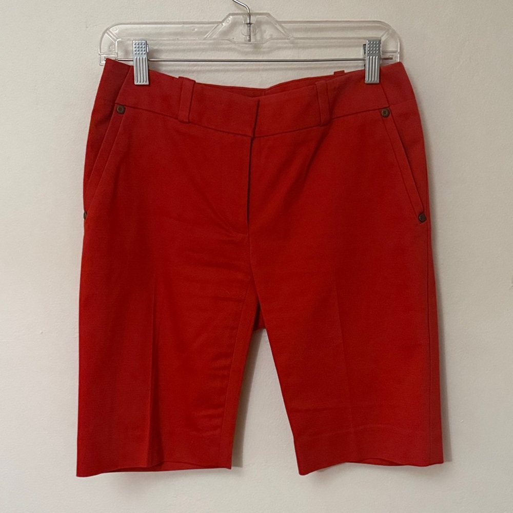 Etcetera Red Tailored Bermuda Shorts Size 2